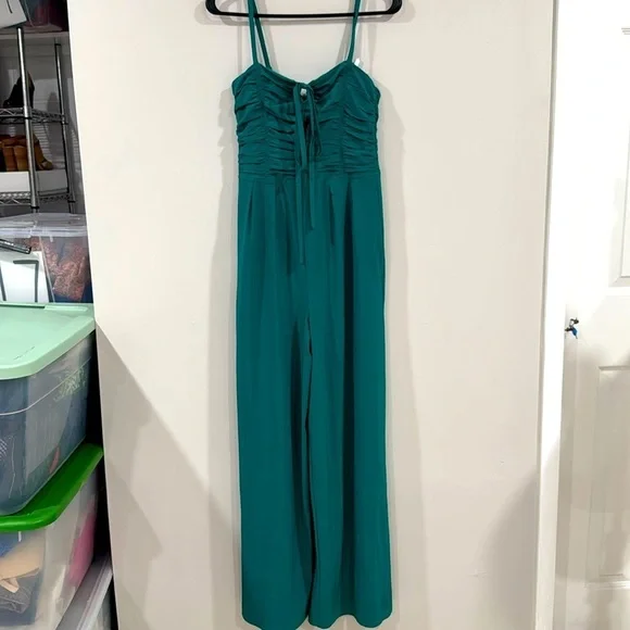 NWT Athleta X Alicia Keys enlighten up teal jumpsuit - Picture 5 of 11